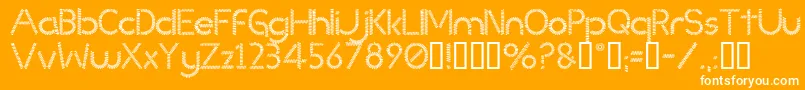 Slinked Font – White Fonts on Orange Background
