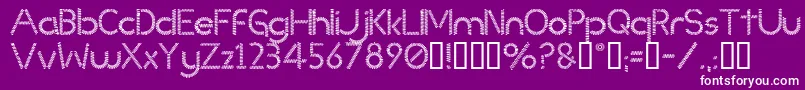 Slinked Font – White Fonts on Purple Background
