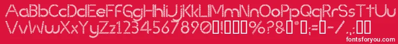 Slinked Font – White Fonts on Red Background
