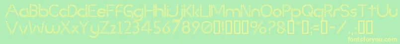 Slinked Font – Yellow Fonts on Green Background