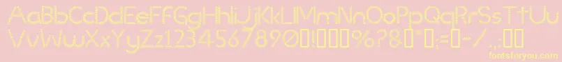 Slinked Font – Yellow Fonts on Pink Background