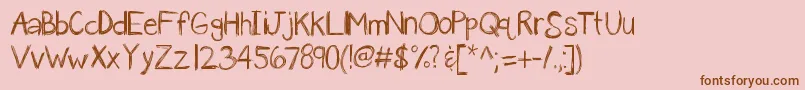 fuente Kbanavoxlost – Fuentes Marrones Sobre Fondo Rosa