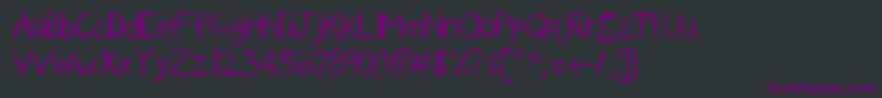 Шрифт Kbanavoxlost – фиолетовые шрифты на чёрном фоне