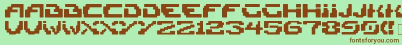 Blokk Font – Brown Fonts on Green Background