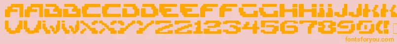 Blokk Font – Orange Fonts on Pink Background