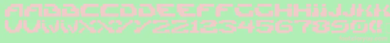 Blokk Font – Pink Fonts on Green Background