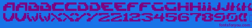 Blokk Font – Purple Fonts on Blue Background