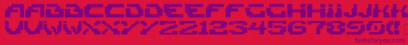 Blokk Font – Purple Fonts on Red Background