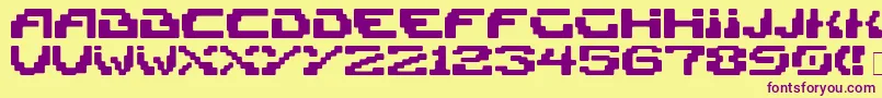 Blokk Font – Purple Fonts on Yellow Background