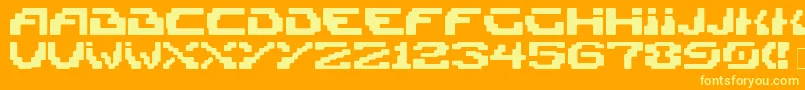 Blokk Font – Yellow Fonts on Orange Background