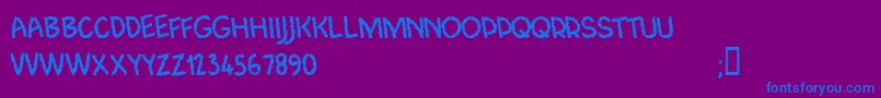 CfjungleadventureRegular Font – Blue Fonts on Purple Background