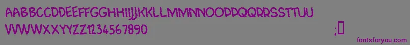 CfjungleadventureRegular Font – Purple Fonts on Gray Background