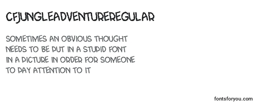 Review of the CfjungleadventureRegular Font