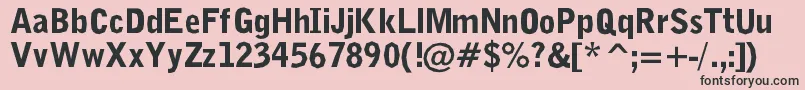 DelinquentBlack Font – Black Fonts on Pink Background