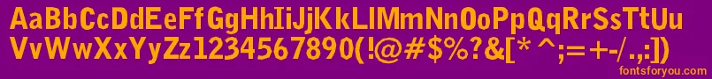 DelinquentBlack Font – Orange Fonts on Purple Background