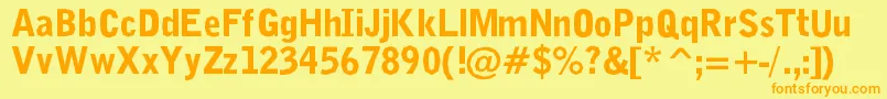 DelinquentBlack Font – Orange Fonts on Yellow Background
