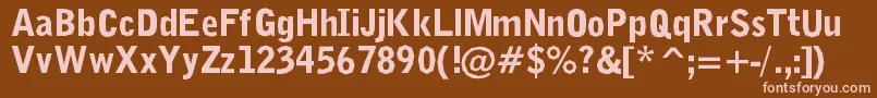 DelinquentBlack Font – Pink Fonts on Brown Background