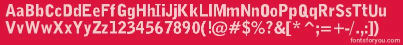 DelinquentBlack Font – Pink Fonts on Red Background