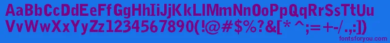 DelinquentBlack Font – Purple Fonts on Blue Background