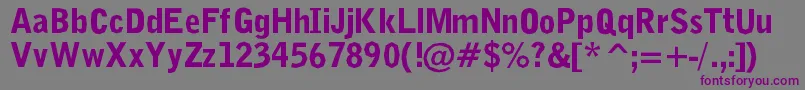 DelinquentBlack Font – Purple Fonts on Gray Background