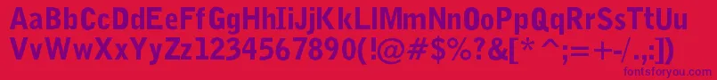 DelinquentBlack-Schriftart – Violette Schriften auf rotem Hintergrund