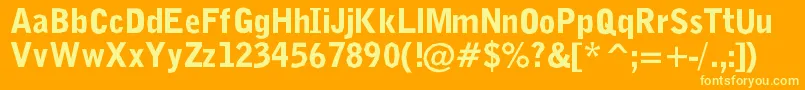 DelinquentBlack Font – Yellow Fonts on Orange Background