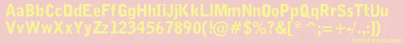 DelinquentBlack Font – Yellow Fonts on Pink Background