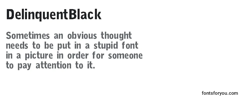 Review of the DelinquentBlack Font