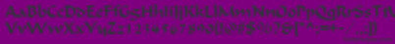 OndineRegular-fontti – mustat fontit violetilla taustalla
