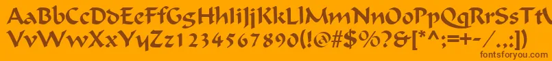 OndineRegular Font – Brown Fonts on Orange Background