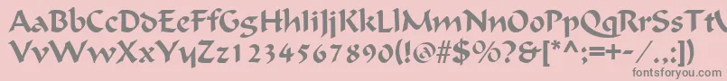 OndineRegular Font – Gray Fonts on Pink Background