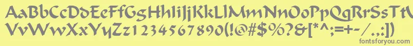More about OndineRegular Font OndineRegular Font – Gray Fonts on Yellow Background
