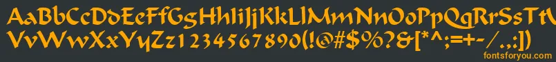 OndineRegular Font – Orange Fonts on Black Background