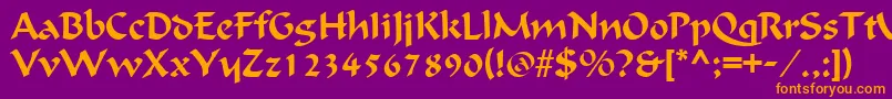 OndineRegular Font – Orange Fonts on Purple Background