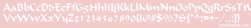 OndineRegular Font – White Fonts on Pink Background