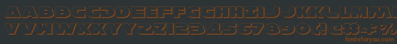 fuente HanSoloExpandedShadow – Fuentes Marrones Sobre Fondo Negro