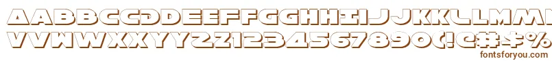 HanSoloExpandedShadow Font – Brown Fonts on White Background