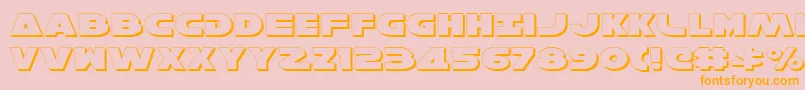 HanSoloExpandedShadow Font – Orange Fonts on Pink Background