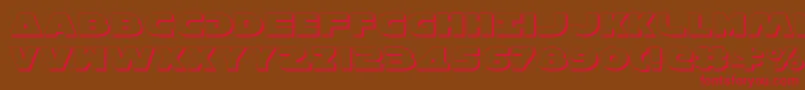 HanSoloExpandedShadow Font – Red Fonts on Brown Background
