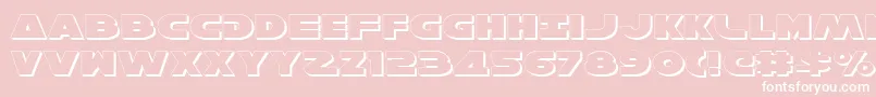 Fonte HanSoloExpandedShadow – fontes brancas em um fundo rosa