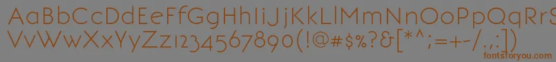Шрифт BonvenocfLight – коричневые шрифты на сером фоне