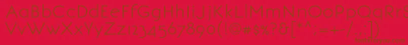 BonvenocfLight Font – Brown Fonts on Red Background