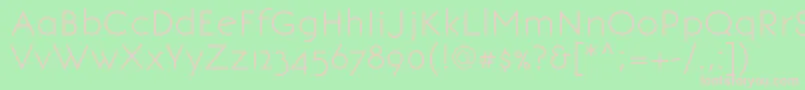 BonvenocfLight Font – Pink Fonts on Green Background