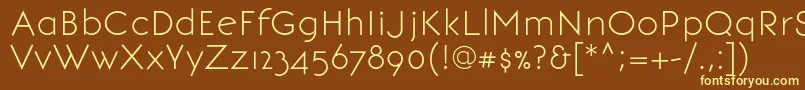 Шрифт BonvenocfLight – жёлтые шрифты на коричневом фоне