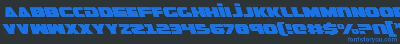 GuardianLeftalic Font – Blue Fonts on Black Background