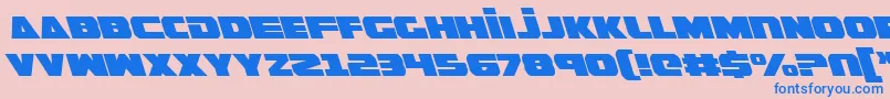 GuardianLeftalic Font – Blue Fonts on Pink Background