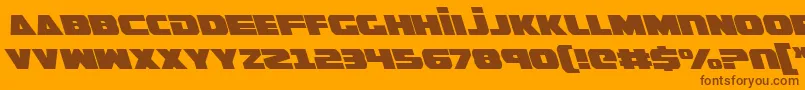 Шрифт GuardianLeftalic – коричневые шрифты на оранжевом фоне