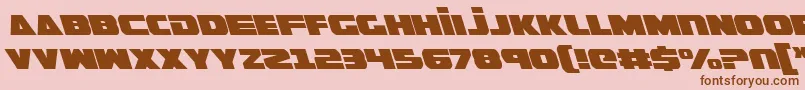 GuardianLeftalic Font – Brown Fonts on Pink Background