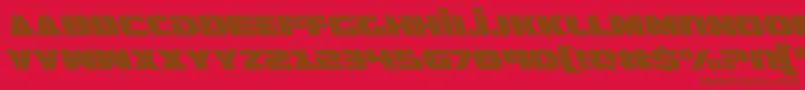 GuardianLeftalic Font – Brown Fonts on Red Background