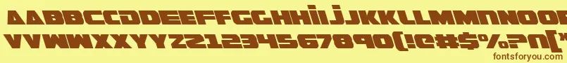 GuardianLeftalic Font – Brown Fonts on Yellow Background